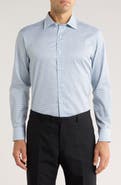 David Donahue Geometric Print Cotton Sport Shirt