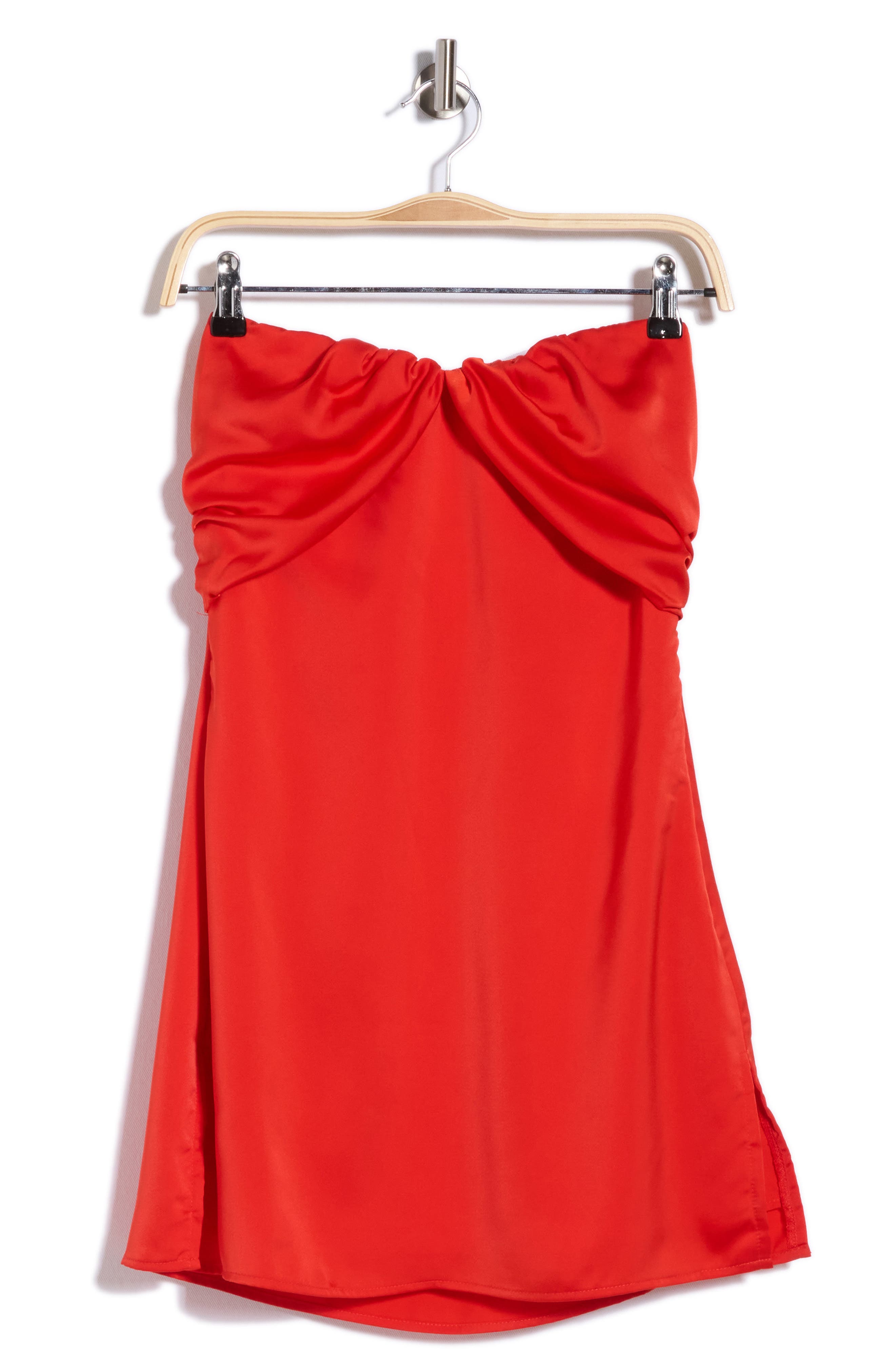 Irena Strapless Satin Minidress