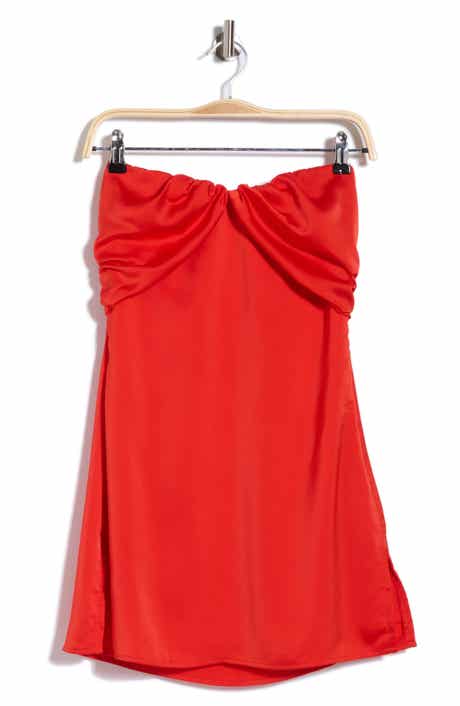Irena Strapless Satin Minidress
