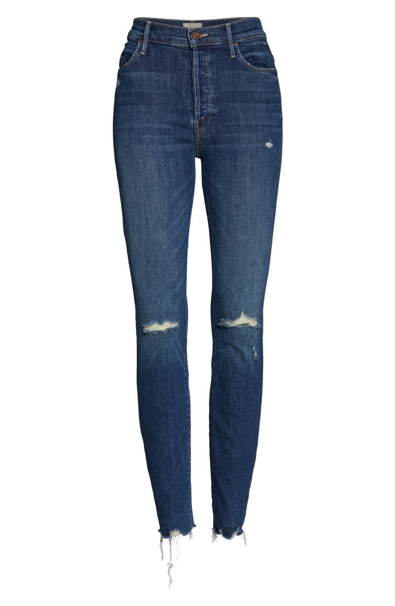 MOTHER The Stunner Chew High Waist Ankle Skinny Jeans, Alternate, color,