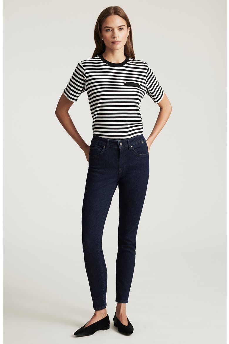 Tess High Waist Ankle Skinny Jeans, Alternate, color, RINSE FLEX BLUE