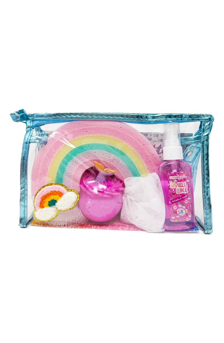 Sunshine & Glitter Kids' Mermaid Dreams Bath Set, Main, color, Teal