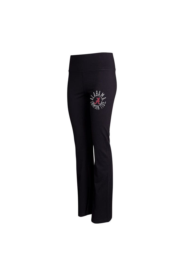 Women's Concepts Sport Black Alabama Crimson Tide Enclave Tri-Blend Flared Leggings, Main, color, Black