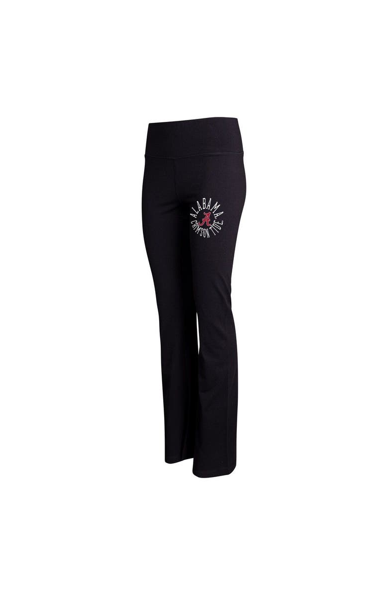 CONCEPTS SPORT Women's Concepts Sport Black Alabama Crimson Tide Enclave Tri-Blend Flared Leggings, Main, color, Black