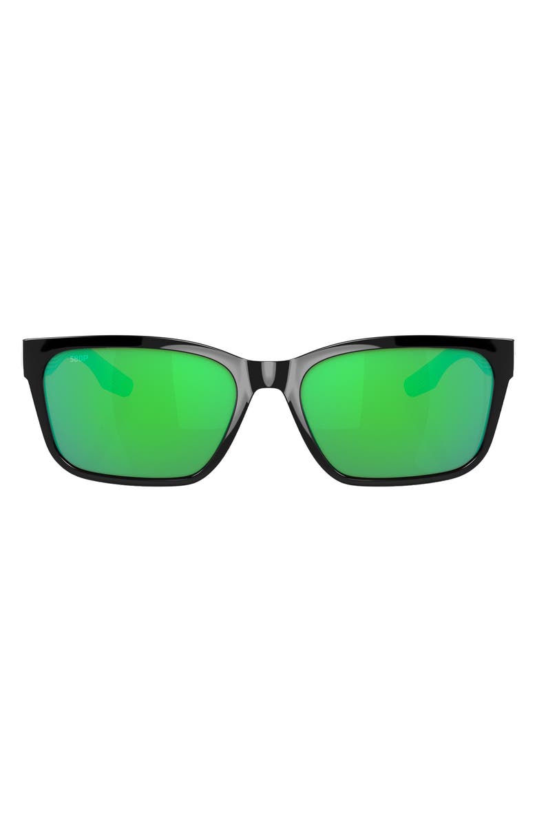 Costa Del Mar Palmas 57mm Polarized Rectangular Sunglasses, Main, color,