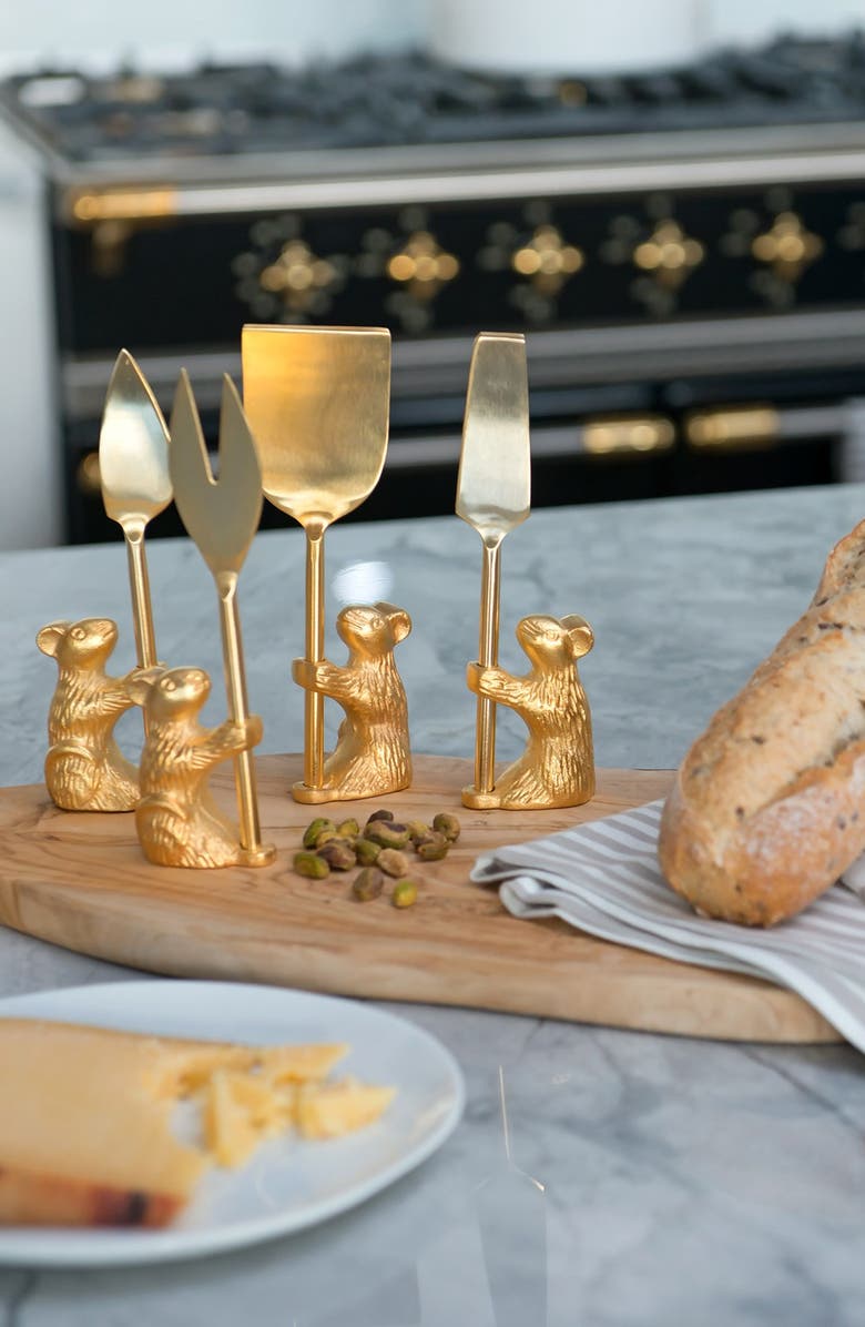 ZDNU zestt zestt 'Guard the Cheese' Cheese Knives, Alternate, color, 