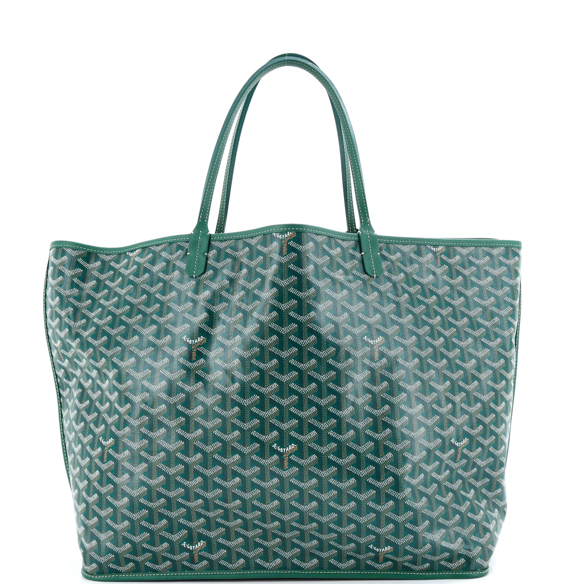 Pre-Owned Goyard Anjou Reversible Tote Coated Canvas GM, Main, color, Green