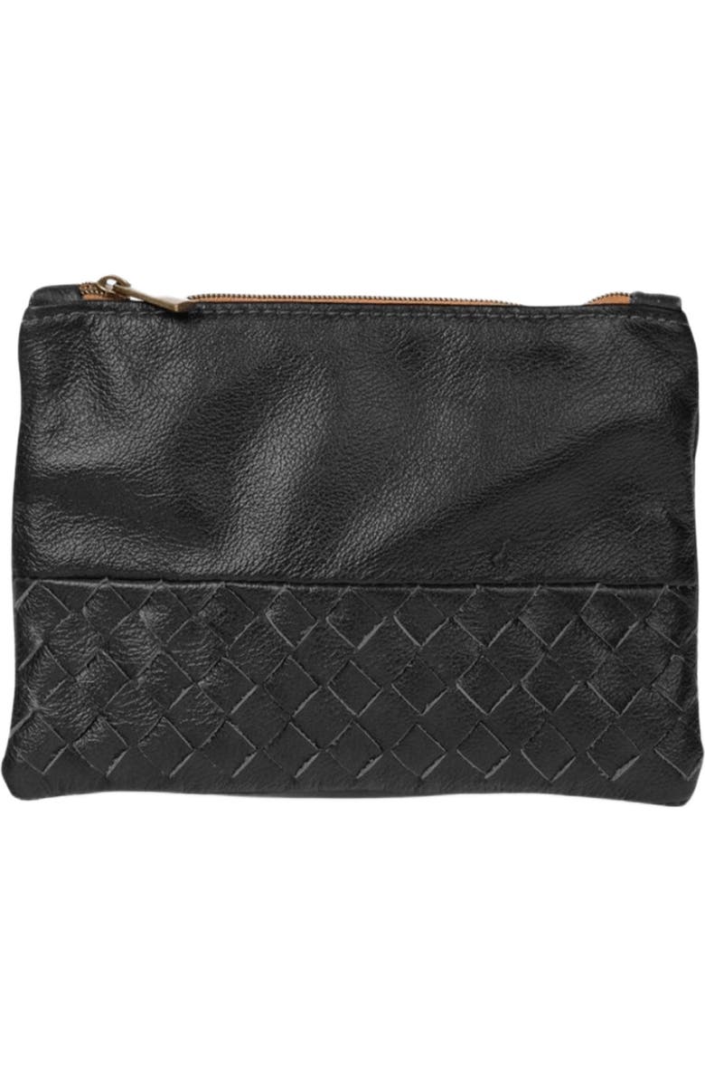 Deux Mains Woven Pouch, Alternate, color, Black - Small