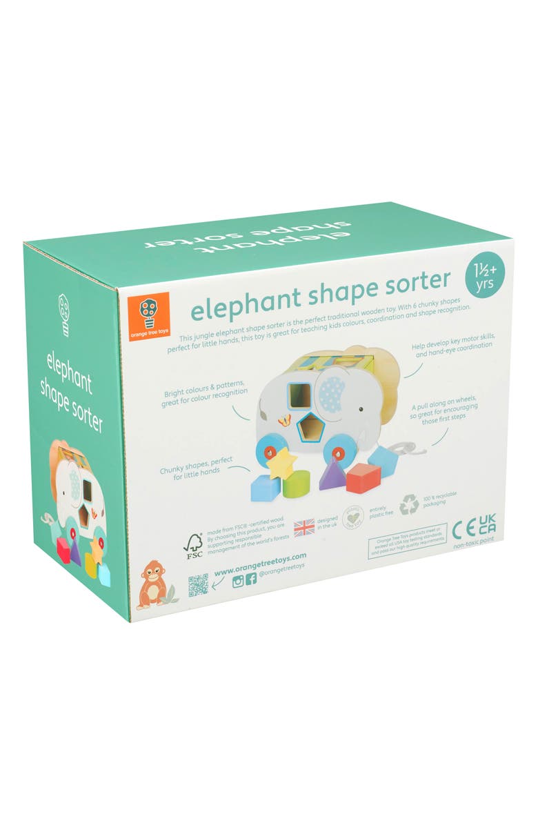 ORANGE TREE TOYS Elephant Pull Along Shape Sorter Toy, Alternate, color, 