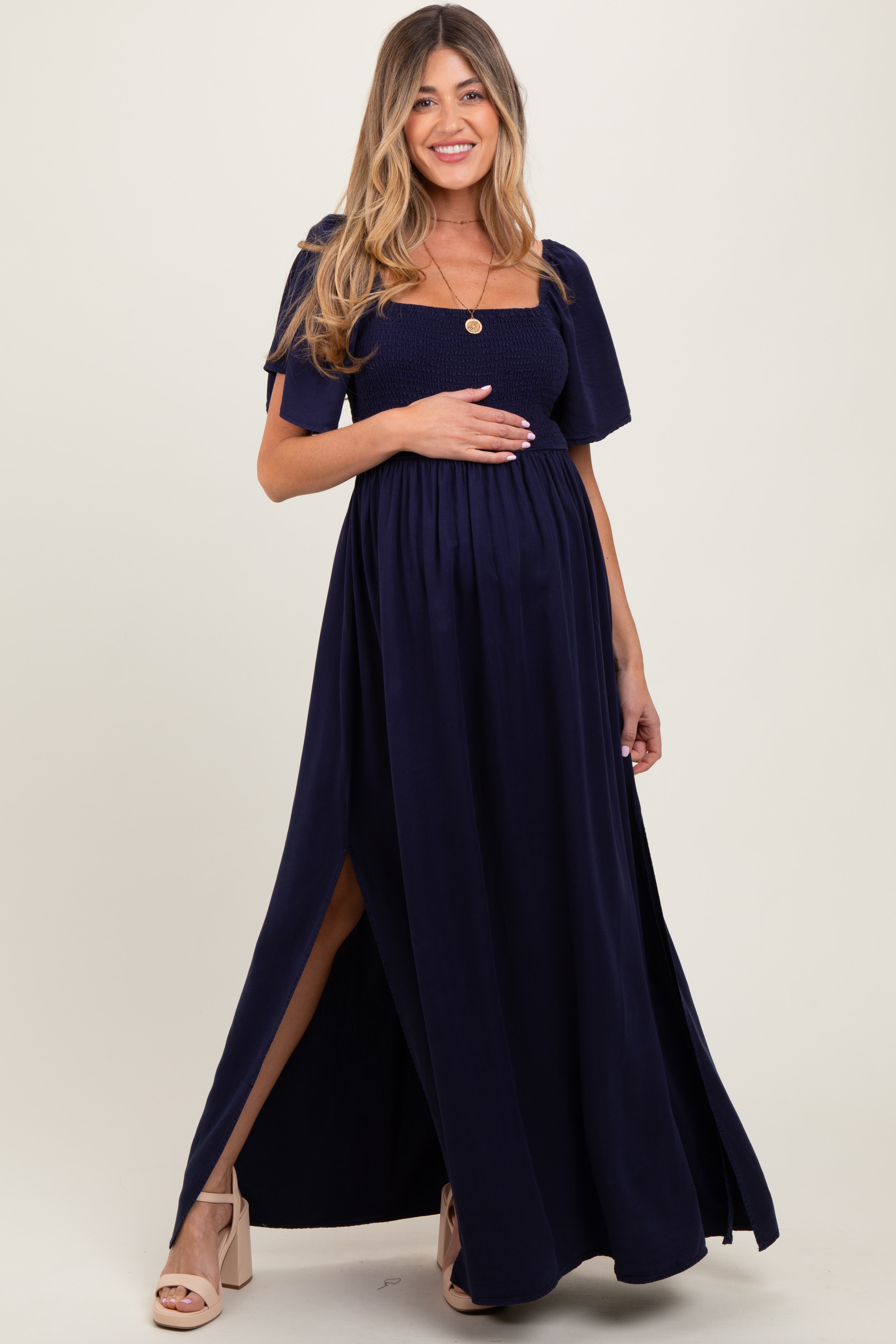 Smocked Maxi Dress - image 2