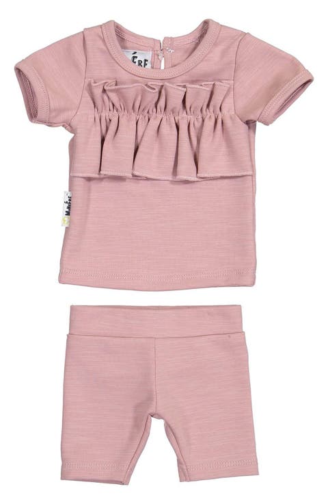 Kids' Ruffle Top & Bike Shorts Set (Baby, Toddler & Little Kid)