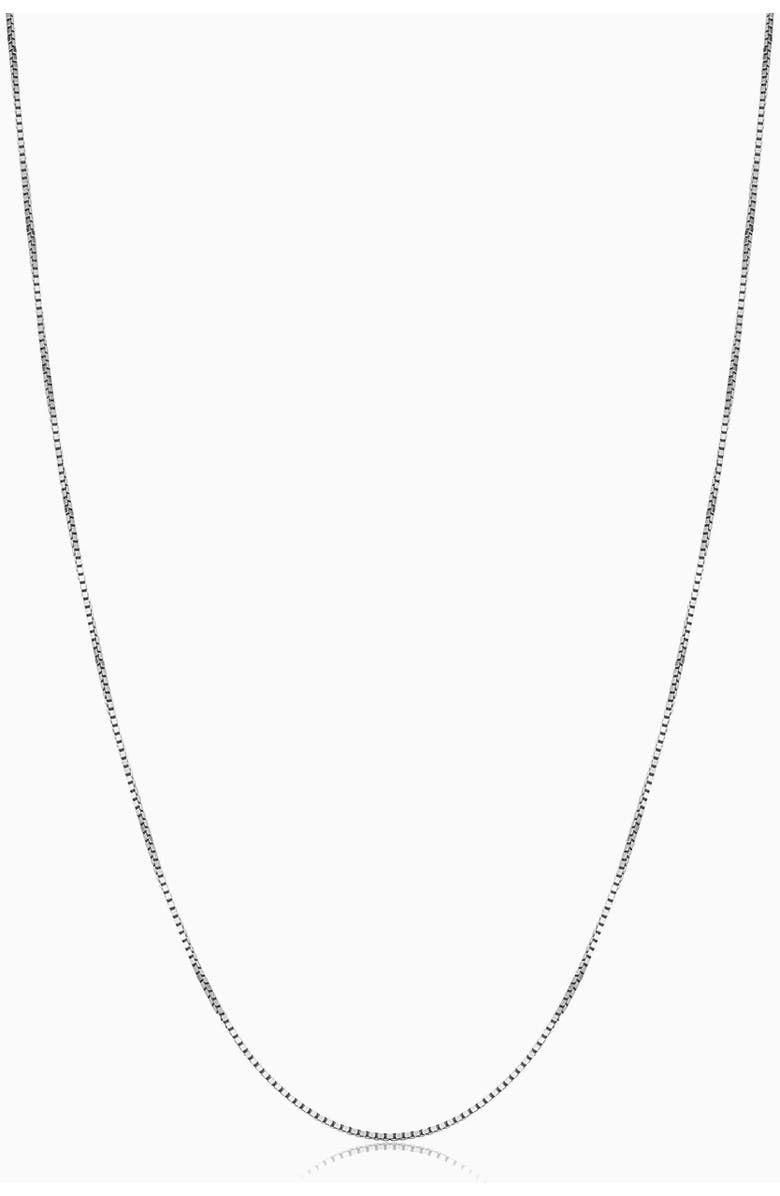 Oradina 10K Gold Bodega Box Chain, Main, color, White Gold