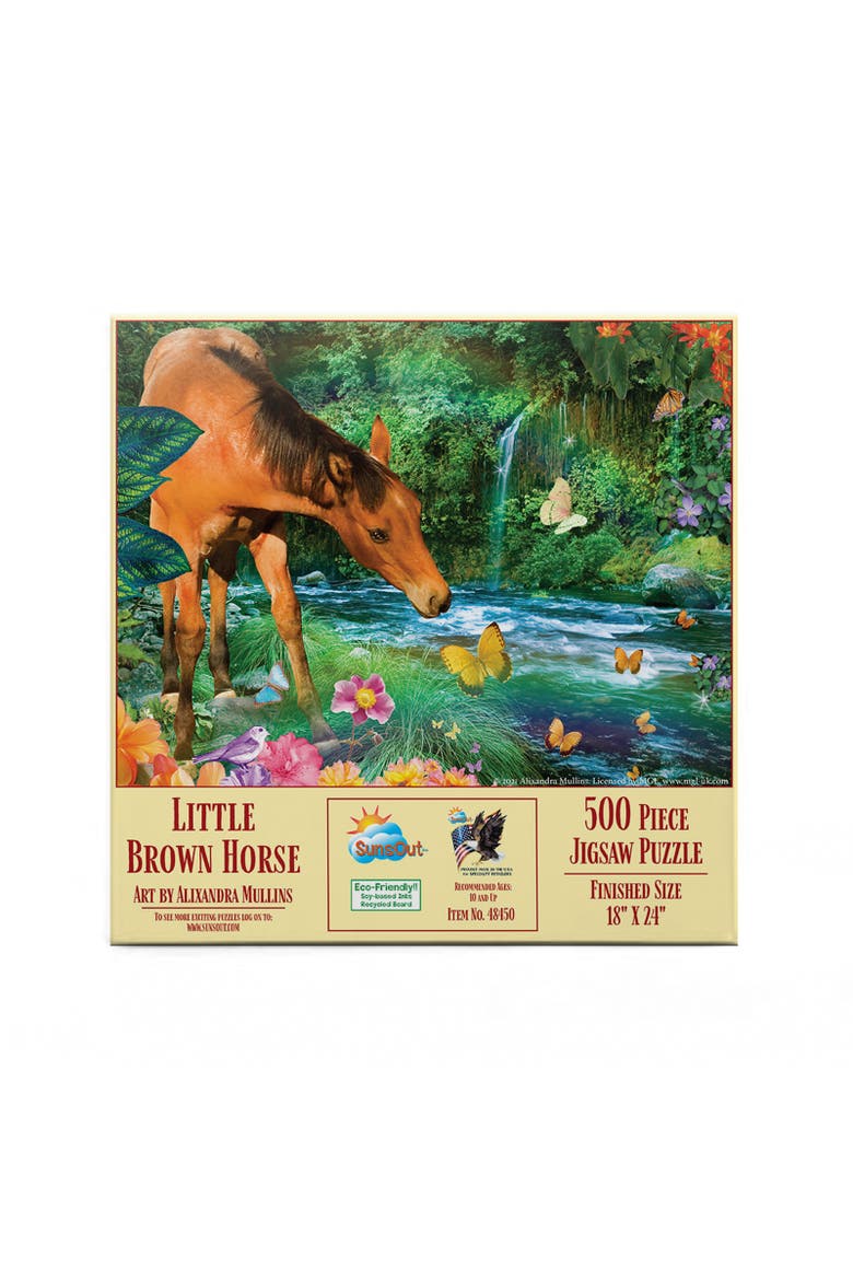 Little Brown Horse 500 piece Jigsaw Puzzle for Adults, Alternate, color, Multicolor