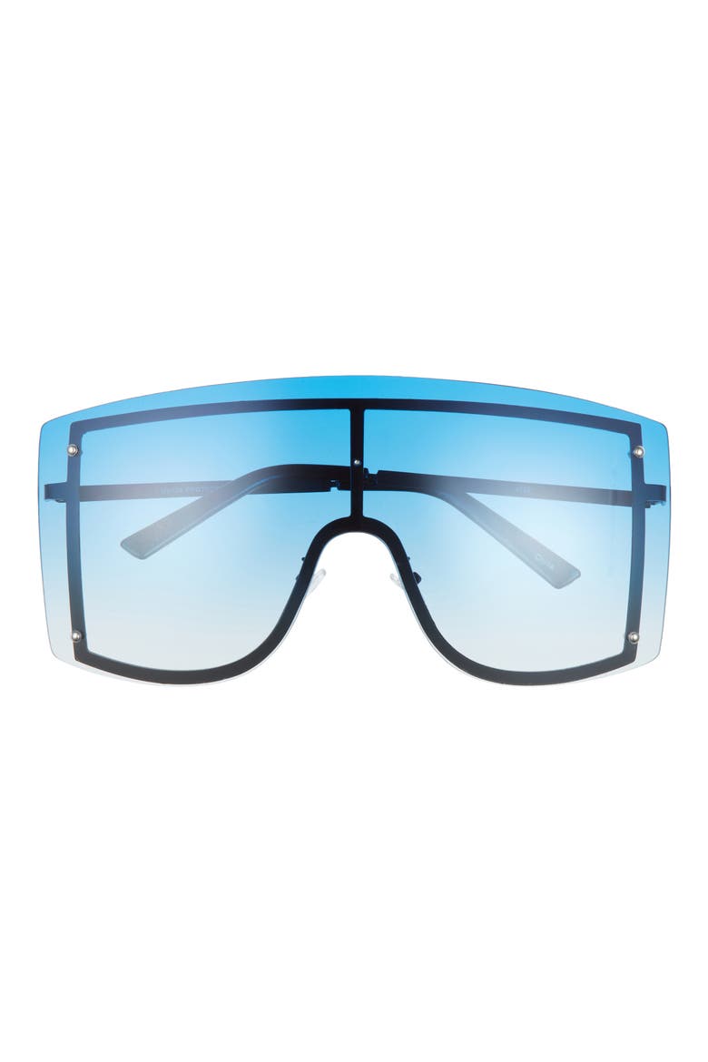 76mm Shield Sunglasses, Main, color, BLUE/ BLUE