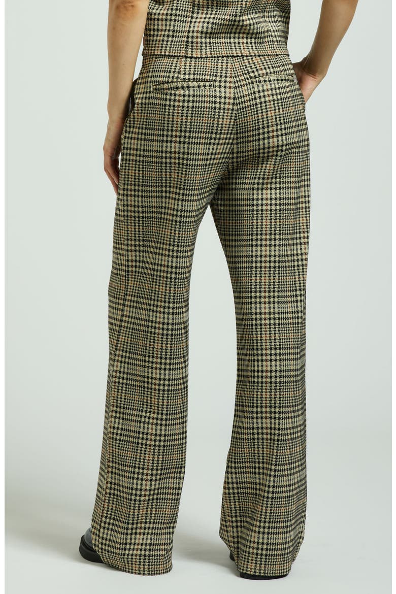 Ludlow High Waist Plaid Wide Leg Pants, Alternate, color, WINTER WHITE/ BLACK PLAID