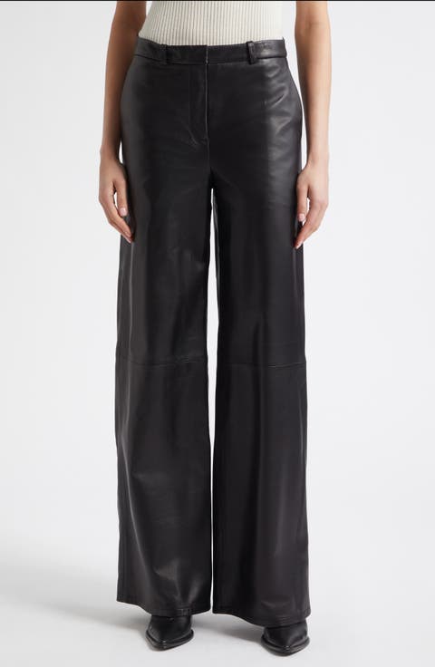 Coda Wide Leg Leather Pants