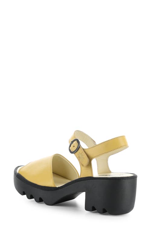 Fly London Tull Platform Sandal In Yellow