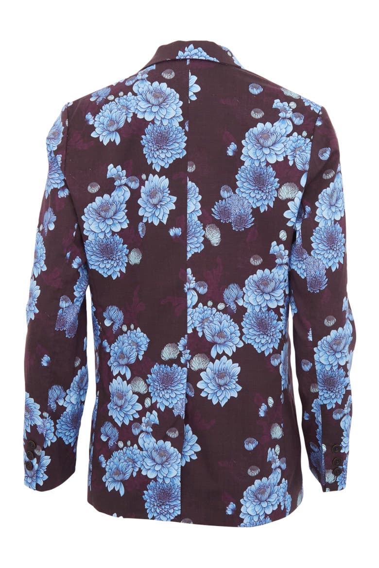Jane Stretch Tencel Tailored Blazer, Alternate, color, Serious Floral Plum