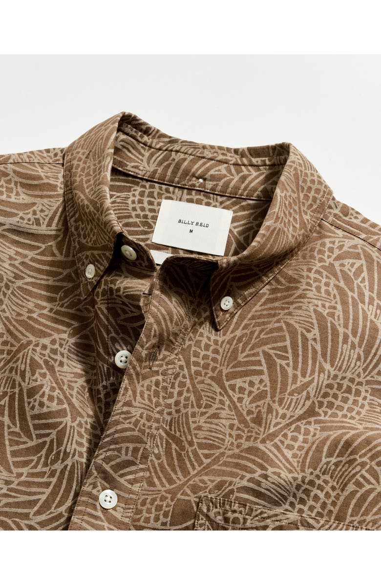 Billy Reid Mélange Heron Swarm Button-Down Shirt, Alternate, color, Khaki Multi