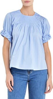 English Factory Pintuck Yoke Top