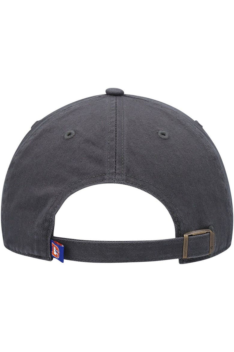 Men's '47 Charcoal Denver Broncos Clean Up Legacy Adjustable Hat, Alternate, color, Charcoal
