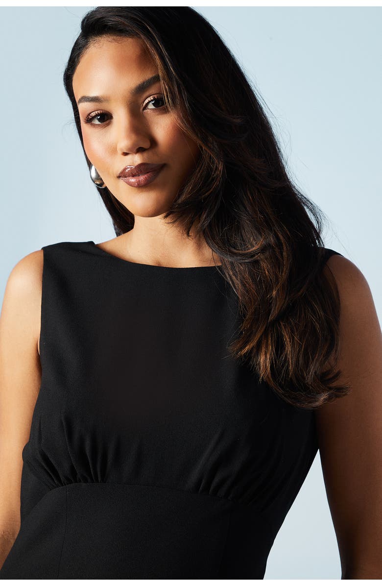 Coast Cowl Back Maxi Bridesmaid Dress, Alternate, color, Black