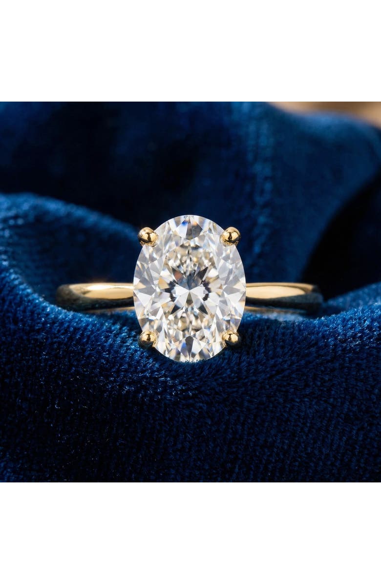 Bliss Diamond Certified 3.10Ct Oval Diamond HIdden Halo Engagement Ring 14k Gold Lab Grown, Alternate, color, 14K White Gold