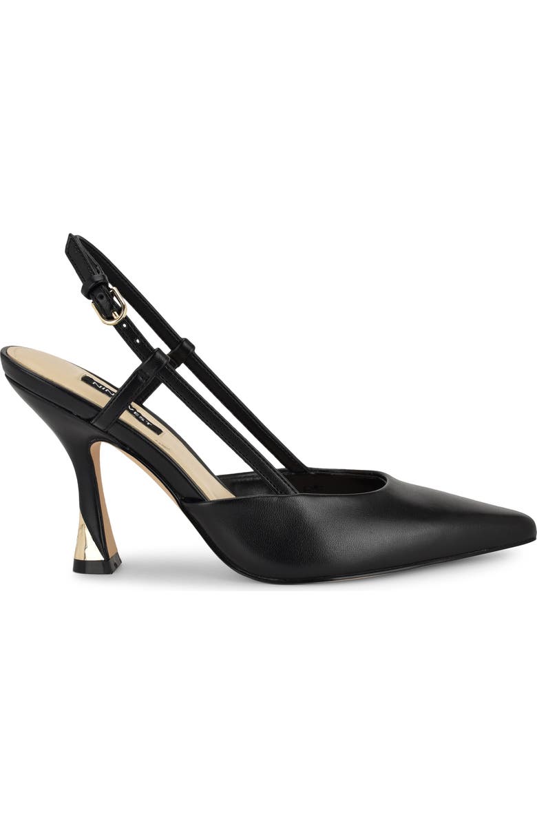 Nine West Vassa Pointed Toe Slingback Pump, Alternate, color, Black
