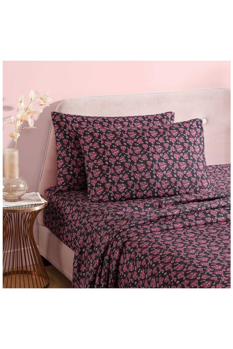 Lipstick Betsey Sheet Set, Alternate, color, LIGHT / MEDIUM PINK