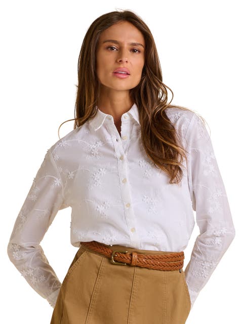 Flora Long Sleeve Embroidered Shirt