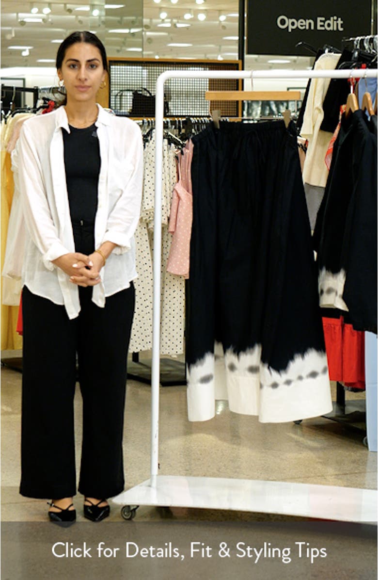 Drawstring Waist Cotton Maxi Skirt, sales video thumbnail