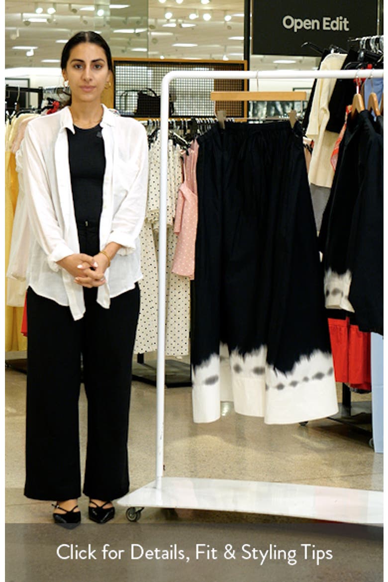 Drawstring Waist Cotton Maxi Skirt video