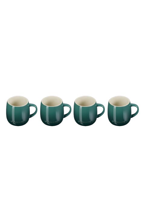 Set of Four 14-Ounce Stoneware Mugs