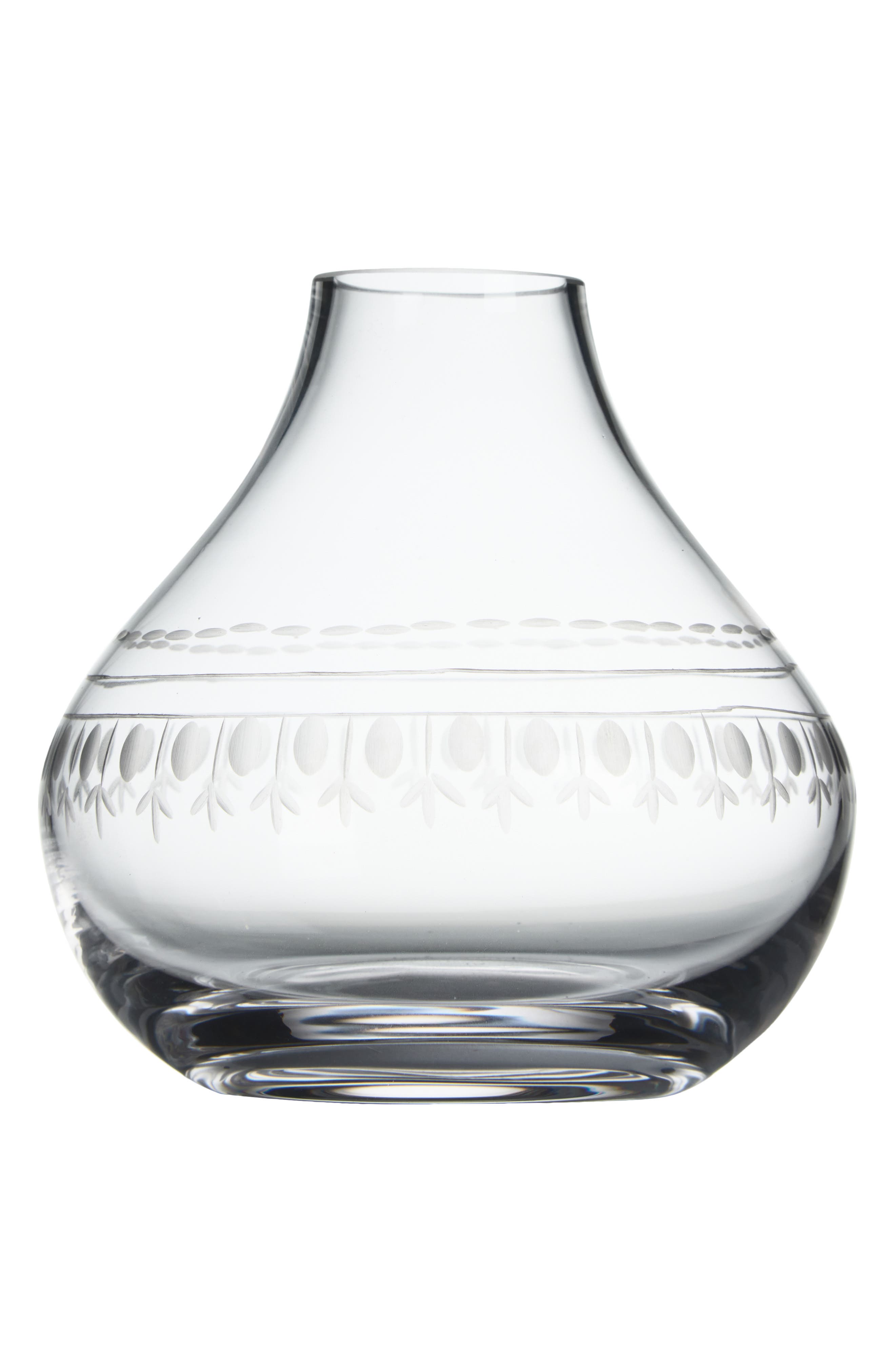 The Vintage List Crystal Vase in Ovals 
