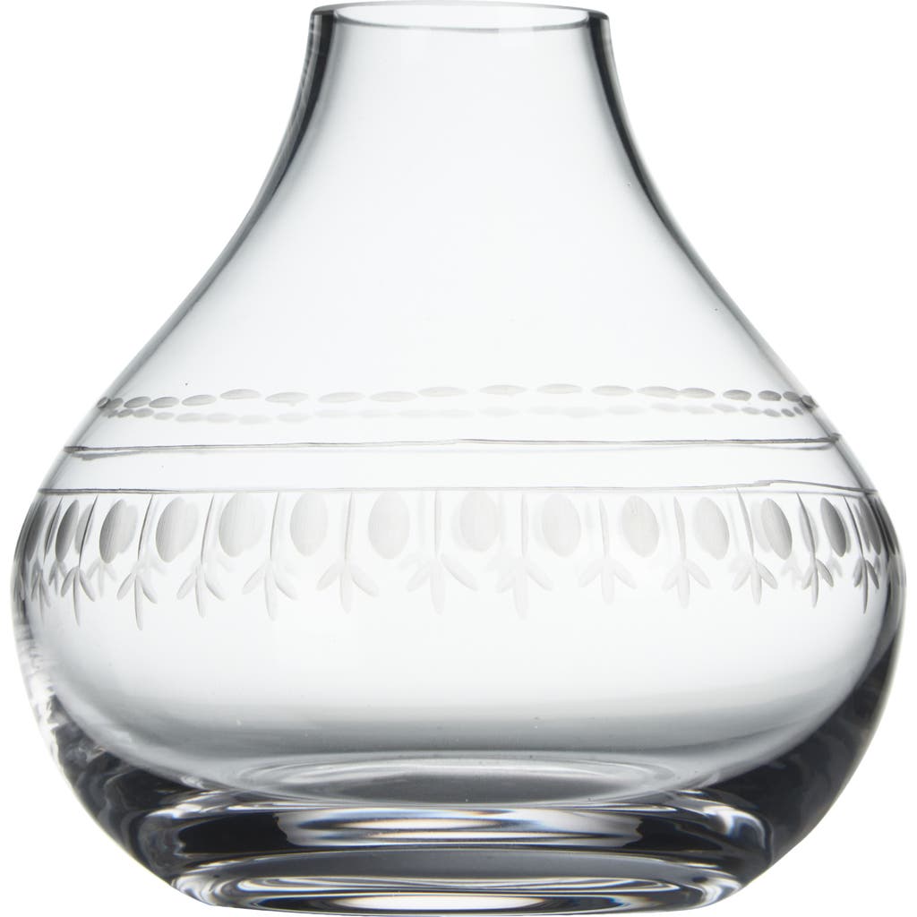 The Vintage List Crystal Vase In Transparent