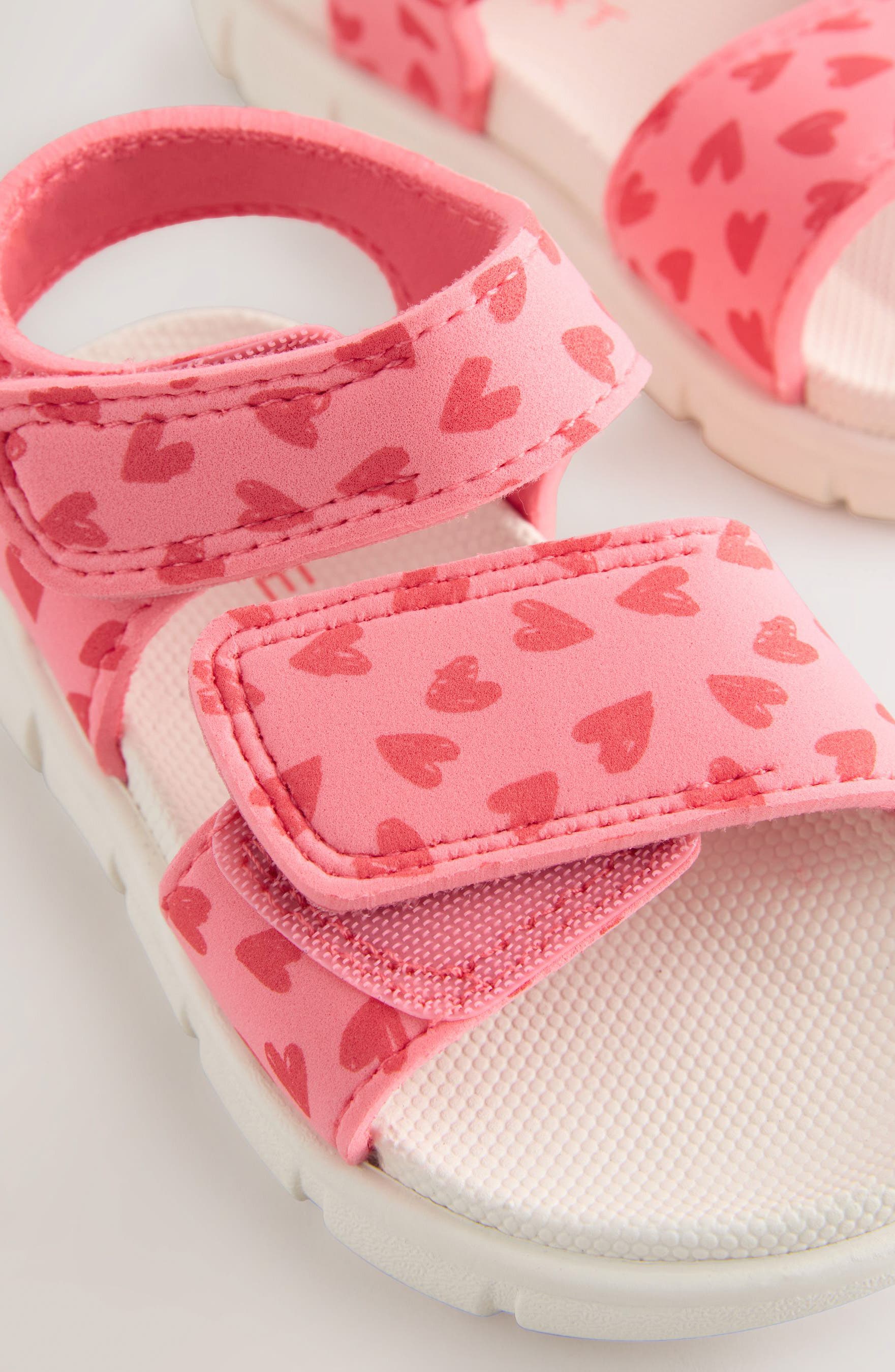 NEXT Kids' Print Adjustable Sandal, Alternate, color, Pink Multi