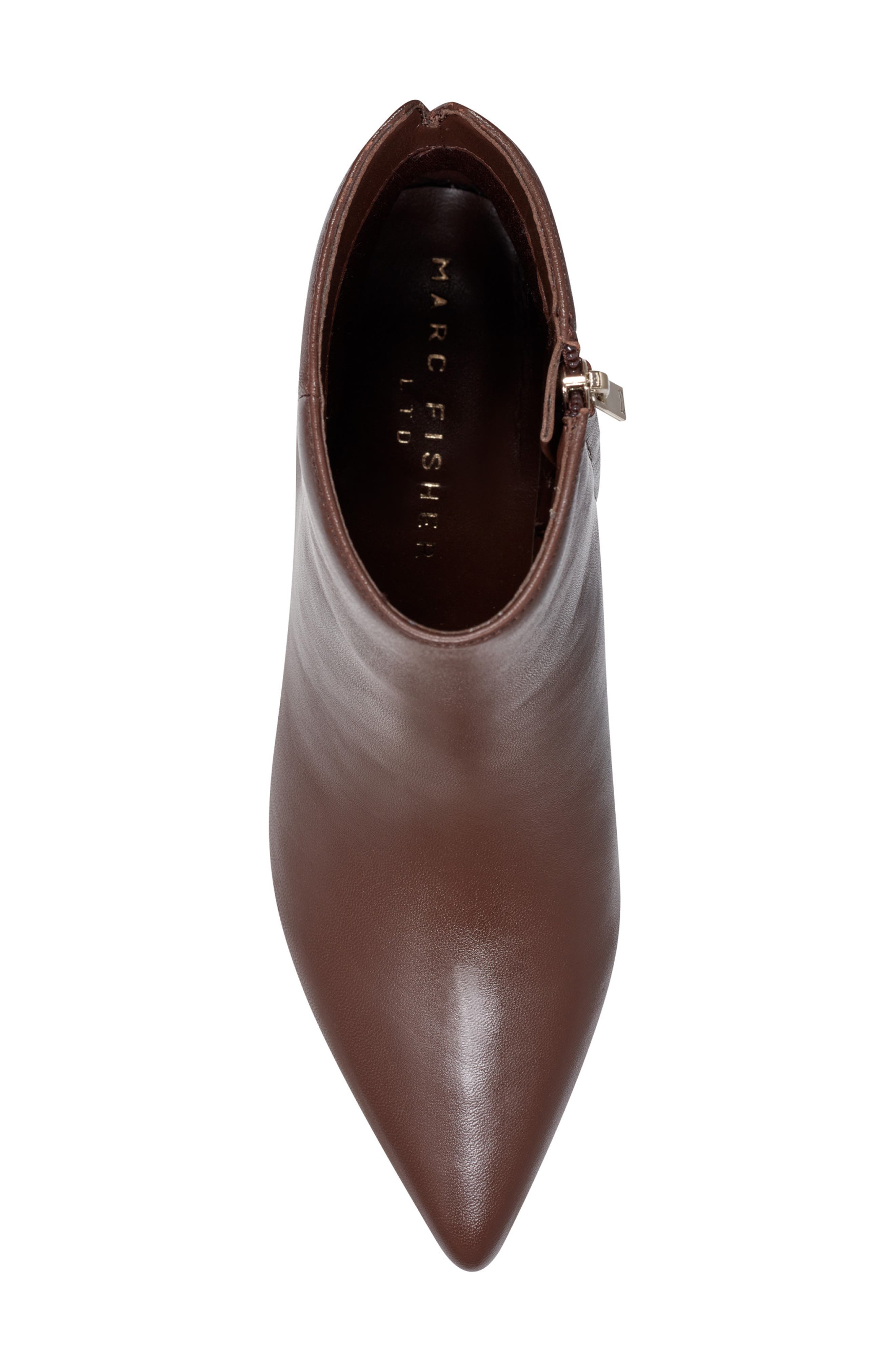 Leonna Pointed Toe Bootie, Alternate, color, DARK BROWN
