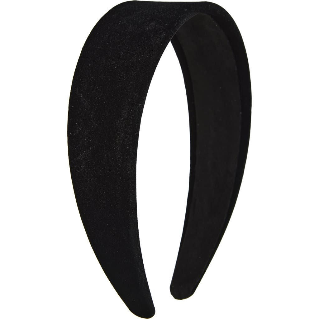 Tasha Velvet Headband In Black