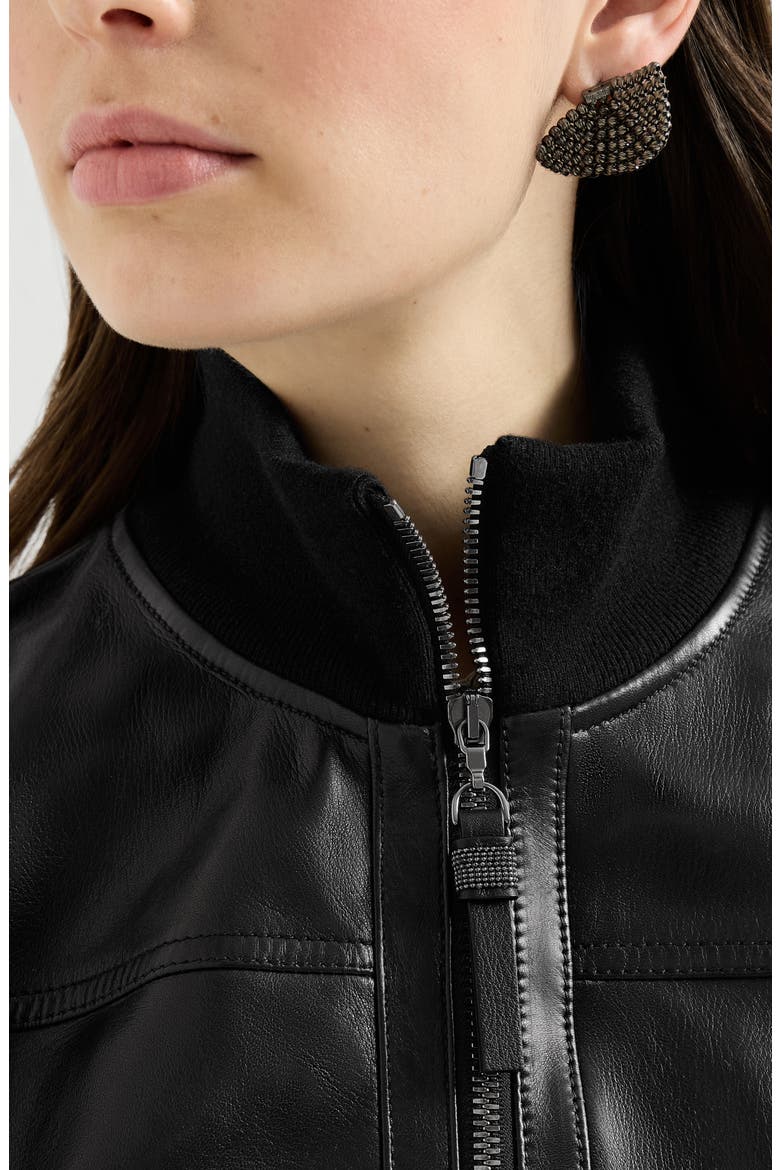 Nappa leather jacket, Alternate, color, Black