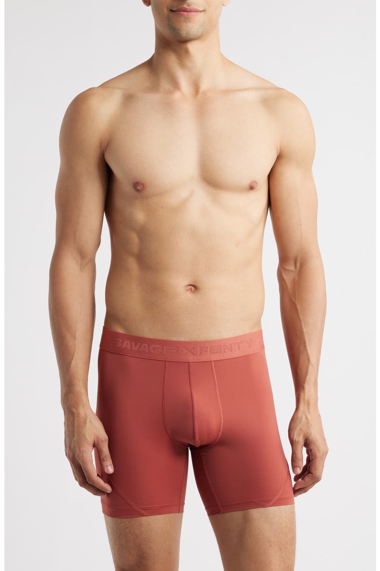 Savage X Cotton Blend Boxer Briefs, Main, color, BROWN SUGAR NUDE