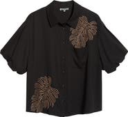 Wit & Wisdom Drop Shoulder Bubble Sleeve Top