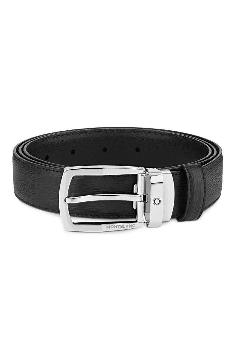 Westside Reversible Sartorial Leather Belt, Main, color, BLACK