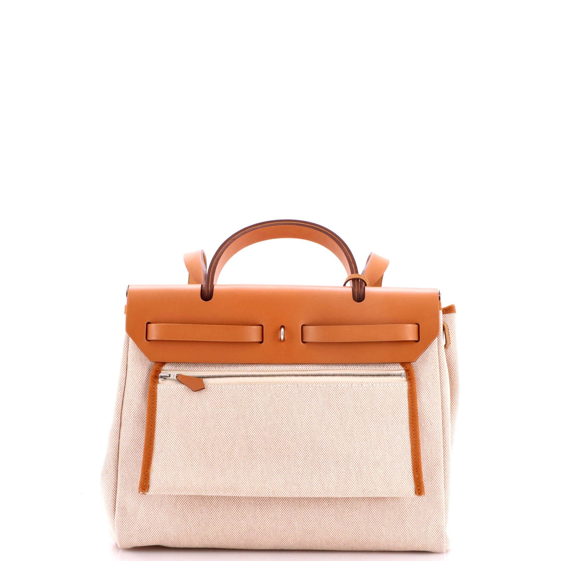 Herbag Zip Pegase Pop Toile and Leather 31, Alternate, color, White
