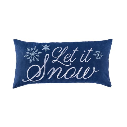 Let It Snow Pillow, 12" x 24"