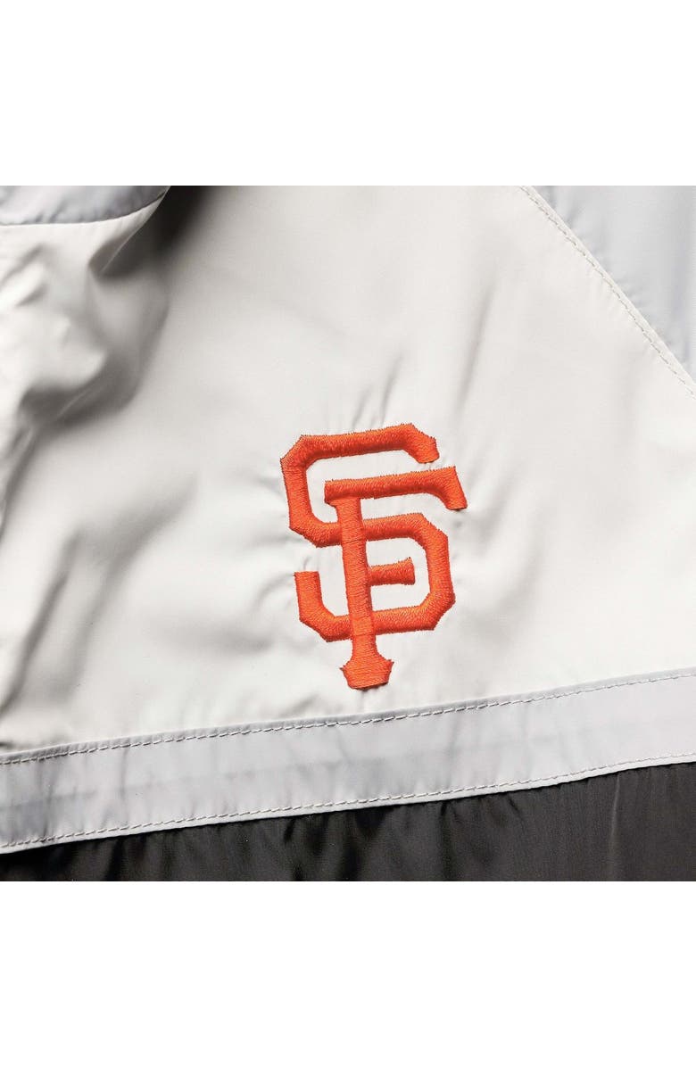 THE WILD COLLECTIVE Women's The Wild Collective Black San Francisco Giants Colorblock Track Raglan Full-Zip Jacket, Alternate, color, 