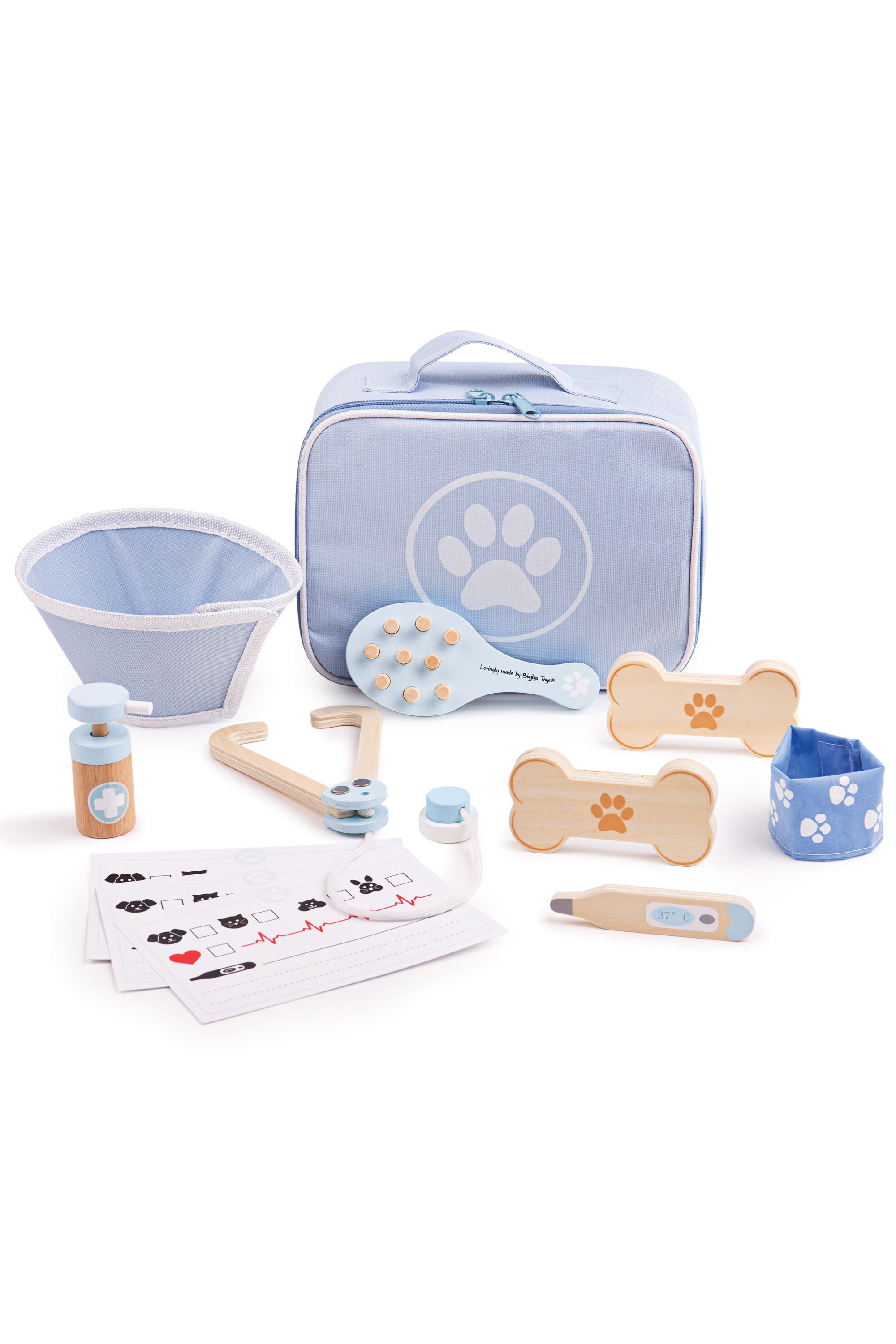 Bigjigs Toys Veterinary Set in Blue 