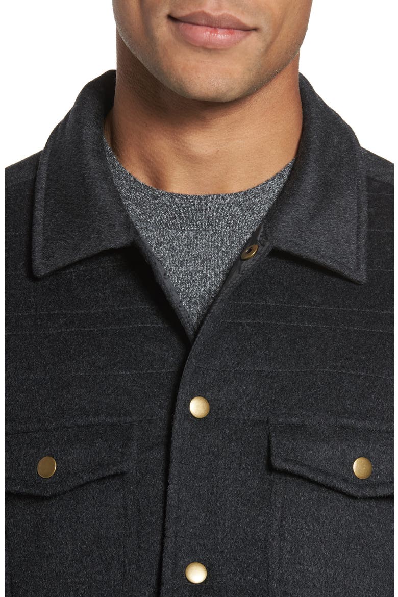 Michael Slim Fit Quilted Shirt Jacket, Alternate, color, DARK CHAR MELANGE