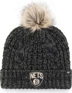 '47 Women's '47 Black Brooklyn Nets Meeko Cuffed Knit Hat with Pom