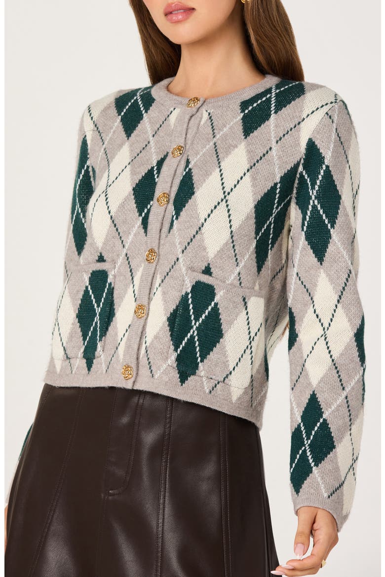 Argyle Cardigan, Main, color, GREY GREEN