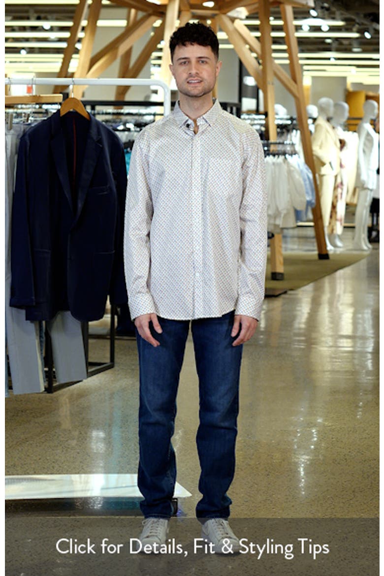 Fan Print Button-Up Shirt video
